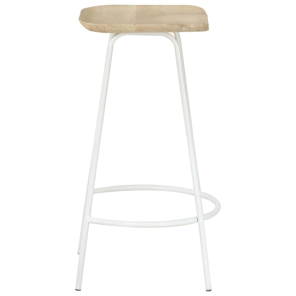 Bar Stools 2 pcs Solid Mango Wood - Image 5