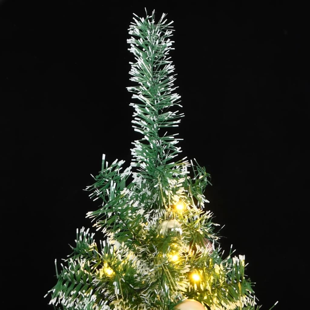Artificial Christmas Tree 300 LEDs&Ball Set&Flocked Snow 94.5 - Image 2