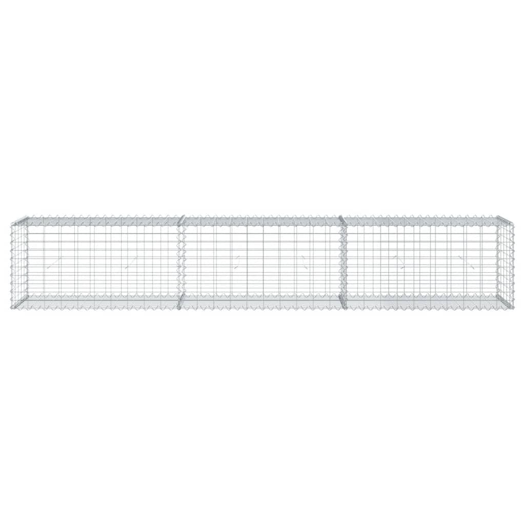 Gabion Basket with Cover 118.1"x19.7"x19.7" Galvanized Iron - Image 3
