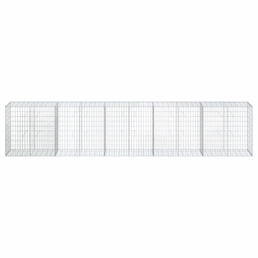 Gabion Basket with Cover 196.9"x19.7"x39.4" Galvanized Iron - Image 3