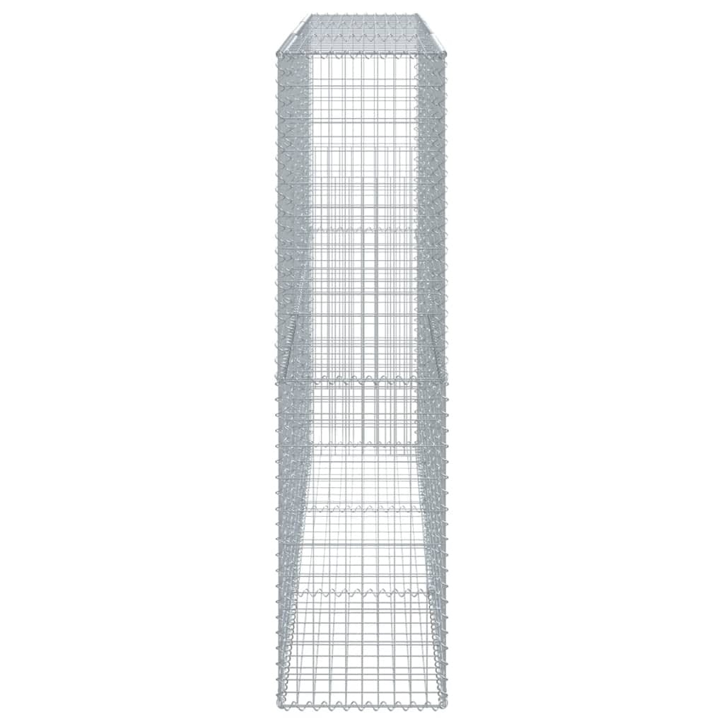 Gabion Basket with Cover 118.1"x19.7"x78.7" Galvanized Iron - Image 4