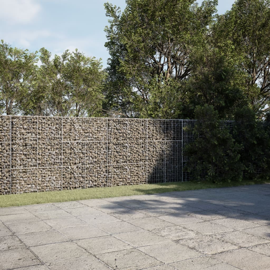 Gabion Basket with Cover 315"x39.4"x59.1" Galvanized Iron