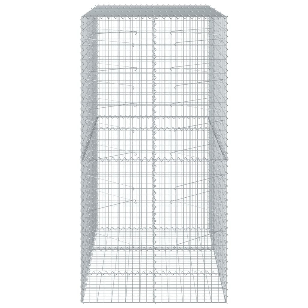 Gabion Basket with Cover 59.1"x39.4"x78.7" Galvanized Iron - Image 4