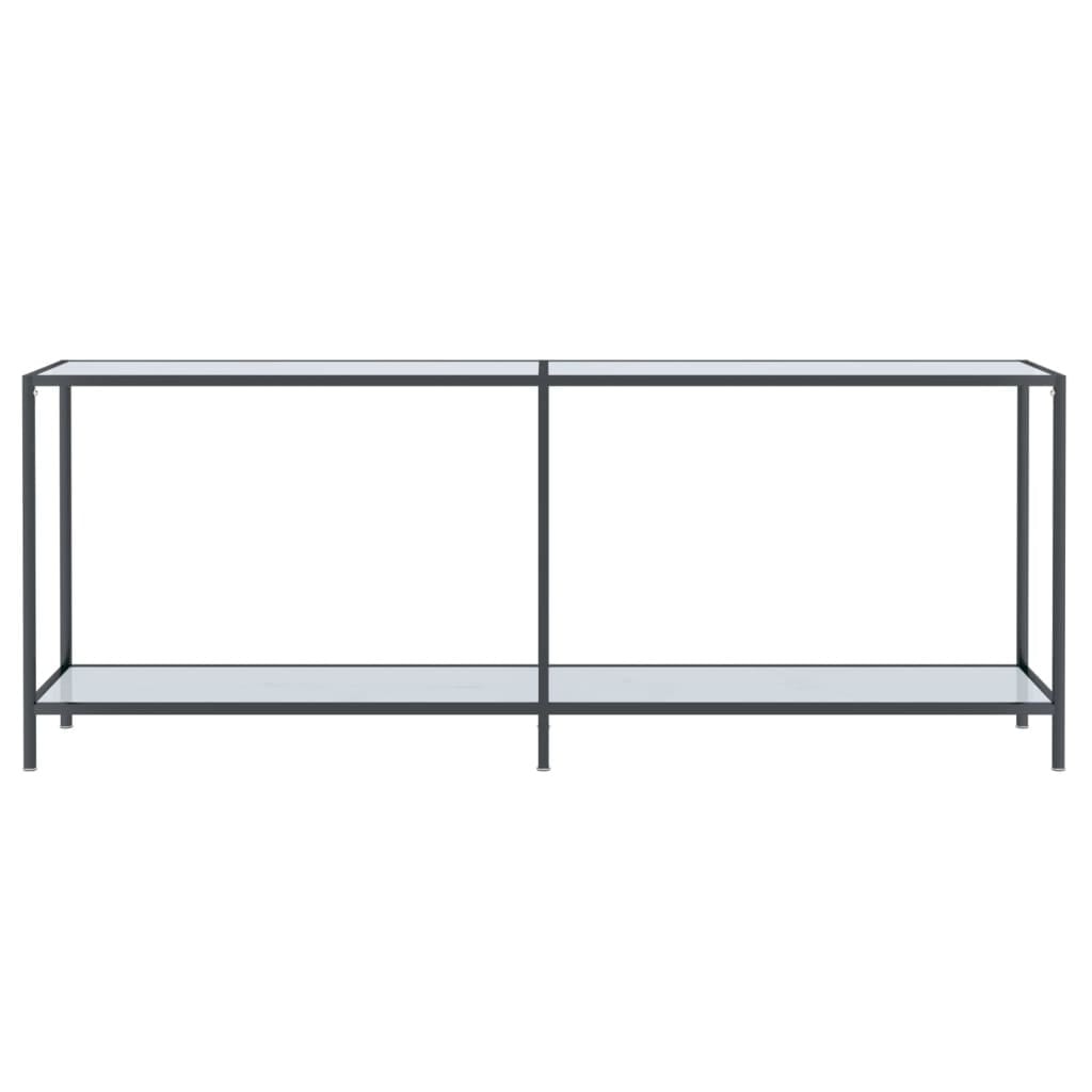 Console Table White Tempered glass Large Console Table