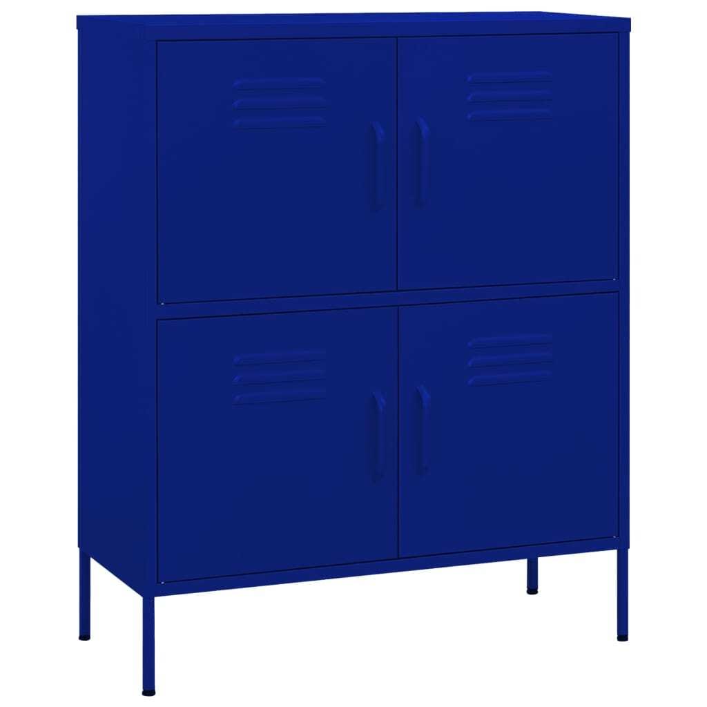 Storage Cabinet Navy Blue 31.5"x13.8"x40" Steel - Image 2