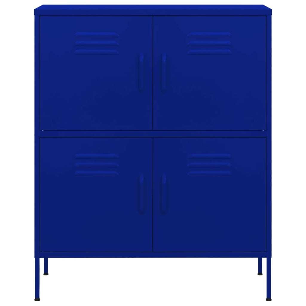 Storage Cabinet Navy Blue 31.5"x13.8"x40" Steel - Image 3