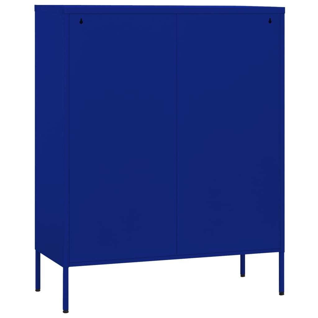 Storage Cabinet Navy Blue 31.5"x13.8"x40" Steel - Image 5