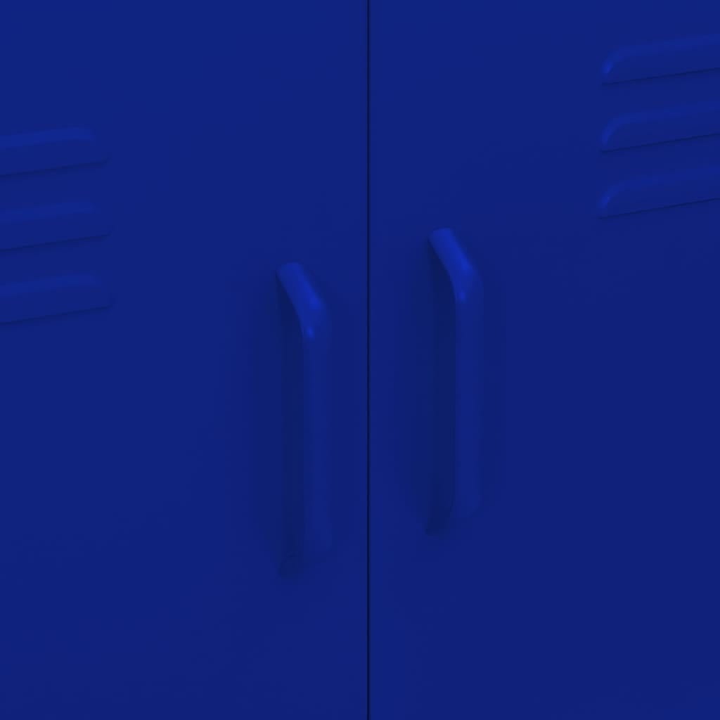 Storage Cabinet Navy Blue 31.5"x13.8"x40" Steel - Image 7