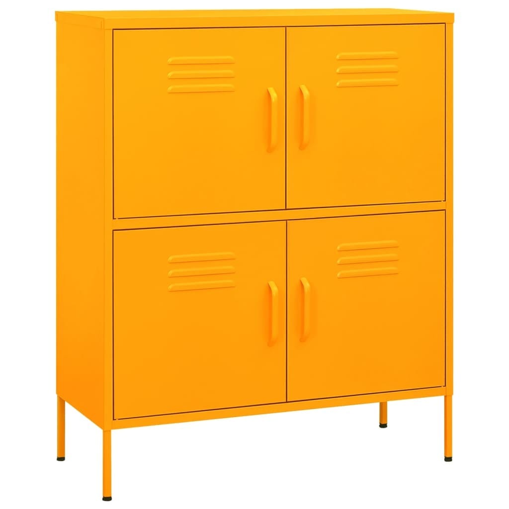 Storage Cabinet Mustard Yellow 31.5"x13.8"x40" Steel - Image 2