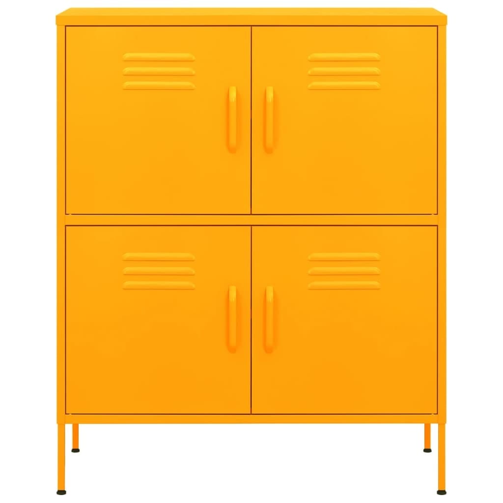 Storage Cabinet Mustard Yellow 31.5"x13.8"x40" Steel - Image 3