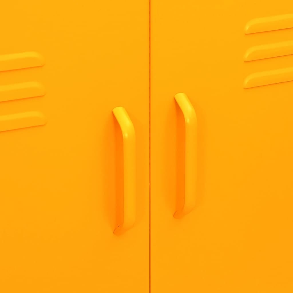 Storage Cabinet Mustard Yellow 31.5"x13.8"x40" Steel - Image 7