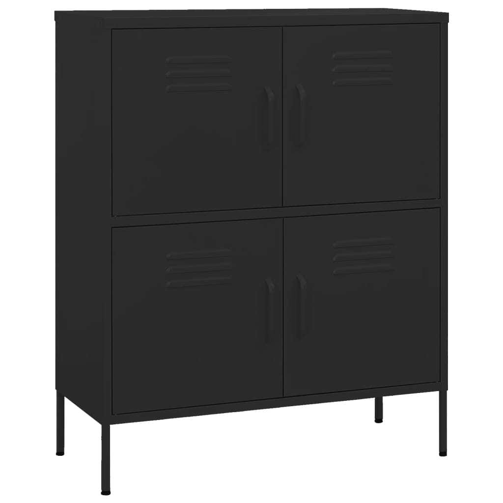 Storage Cabinet Black 31.5"x13.8"x40" Steel - Image 2