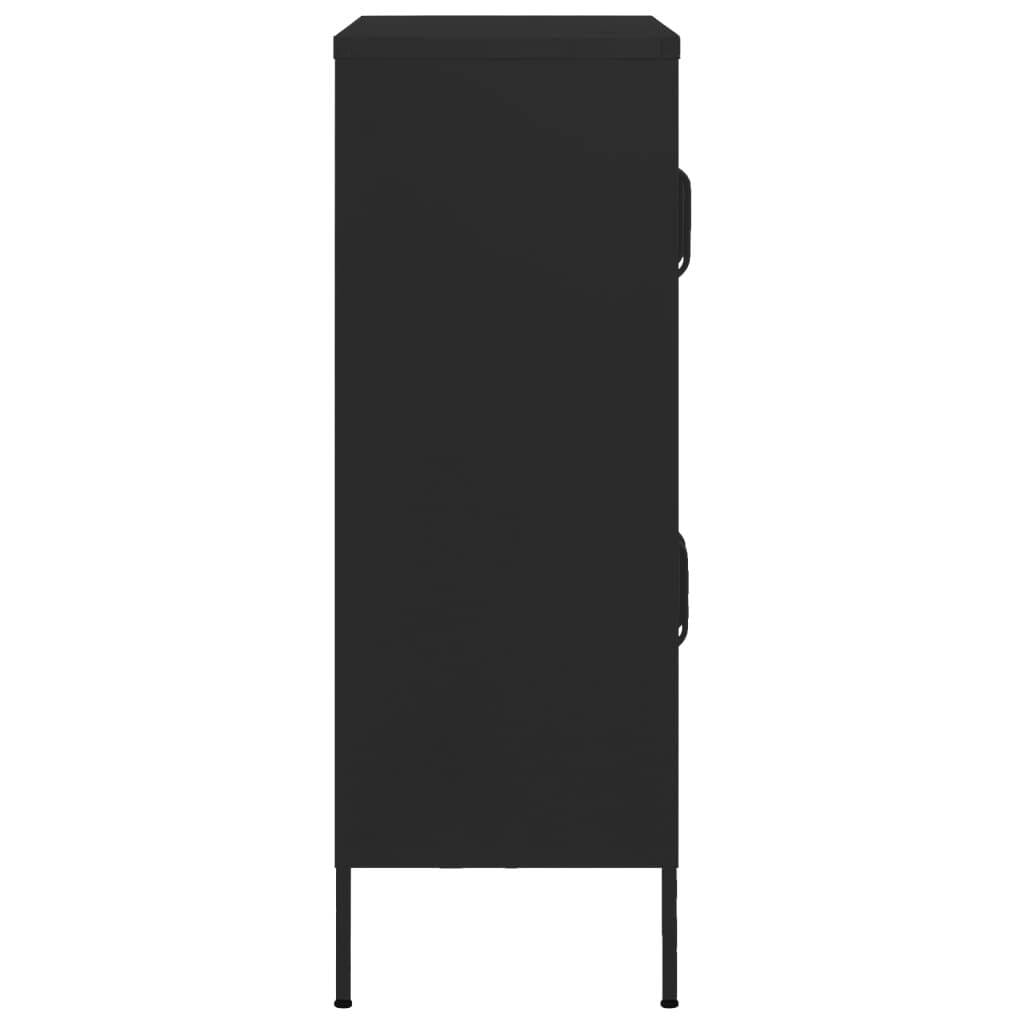 Storage Cabinet Black 31.5"x13.8"x40" Steel - Image 4