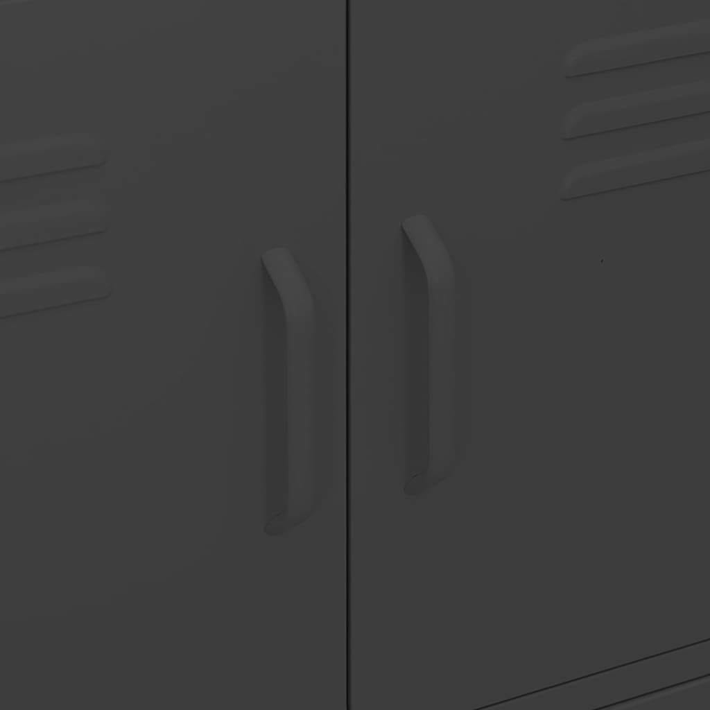 Storage Cabinet Black 31.5"x13.8"x40" Steel - Image 7