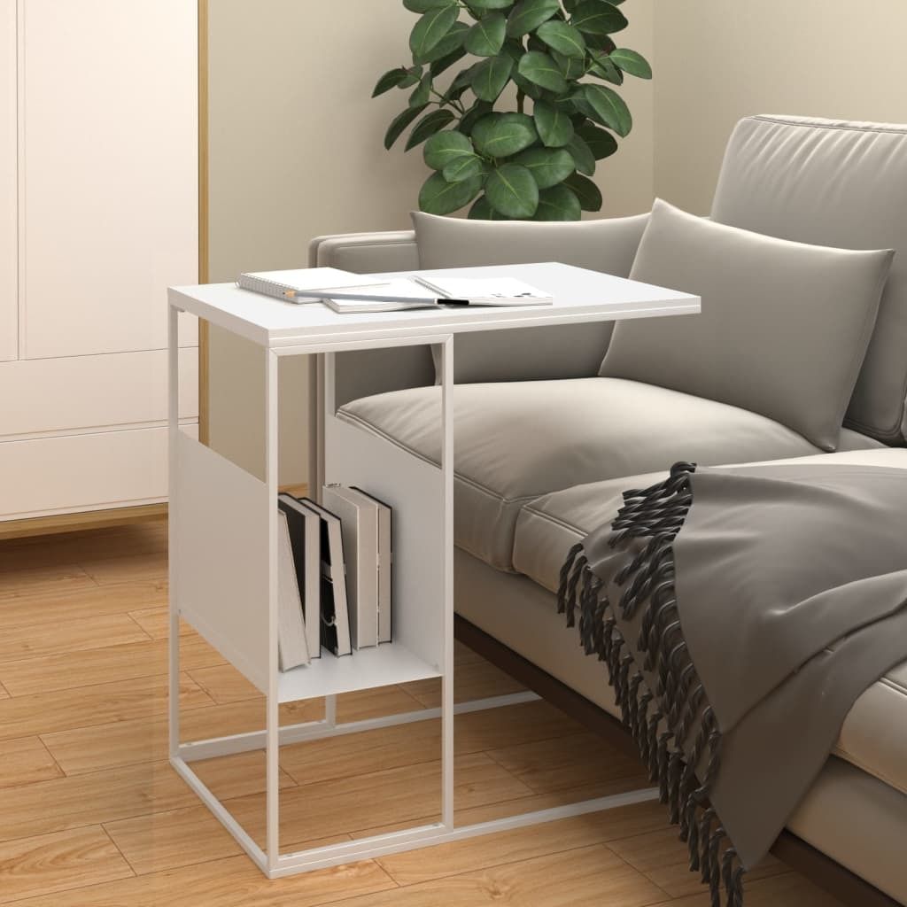 Side Table White 21.7"x14.2"x23.4" Engineered Wood - Picture 1 of 6