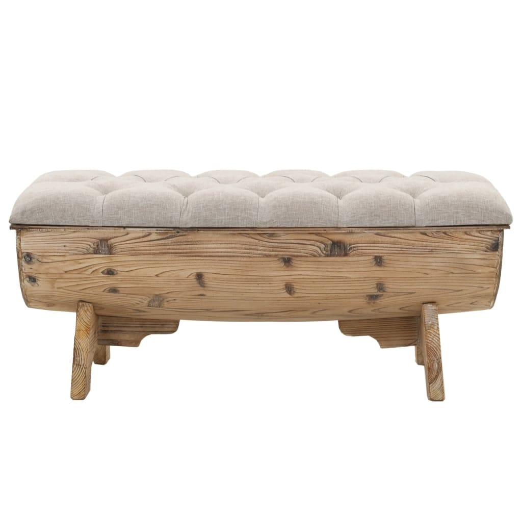 Storage Bench 40.6" Solid Wood Fir - Image 2