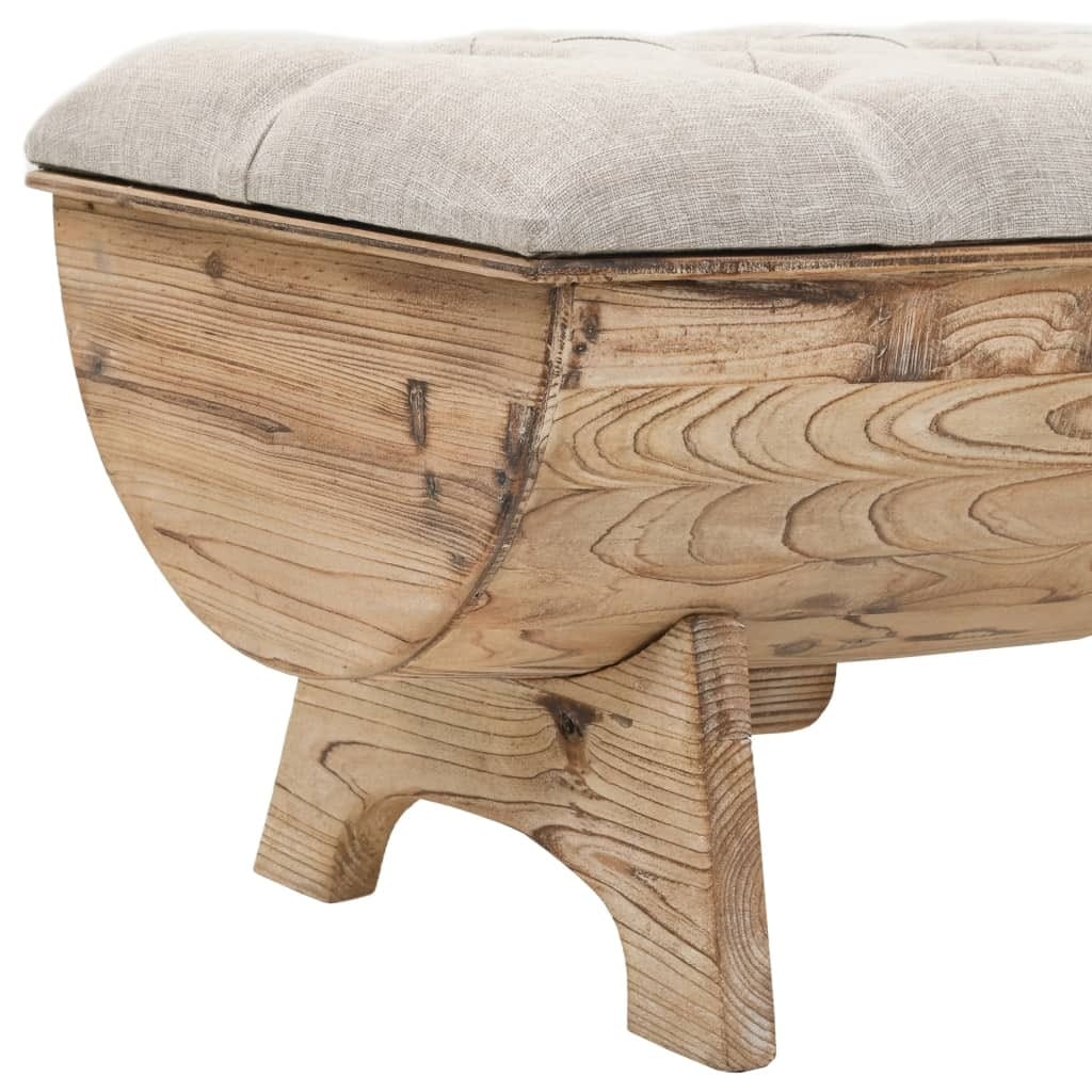 Storage Bench 40.6" Solid Wood Fir - Image 5