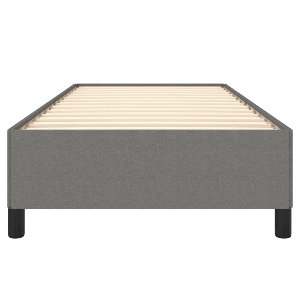 Bed Frame without Mattress Dark Gray 39.4"x74.8" Twin Fabric - Image 5
