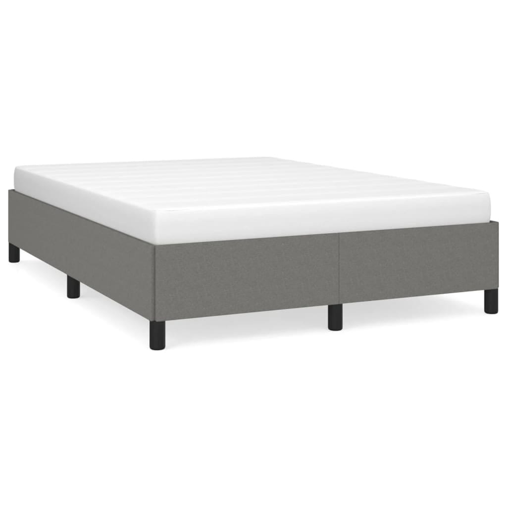 Bed Frame without Mattress Dark Gray 59.8"x79.9" Queen Fabric - Image 2