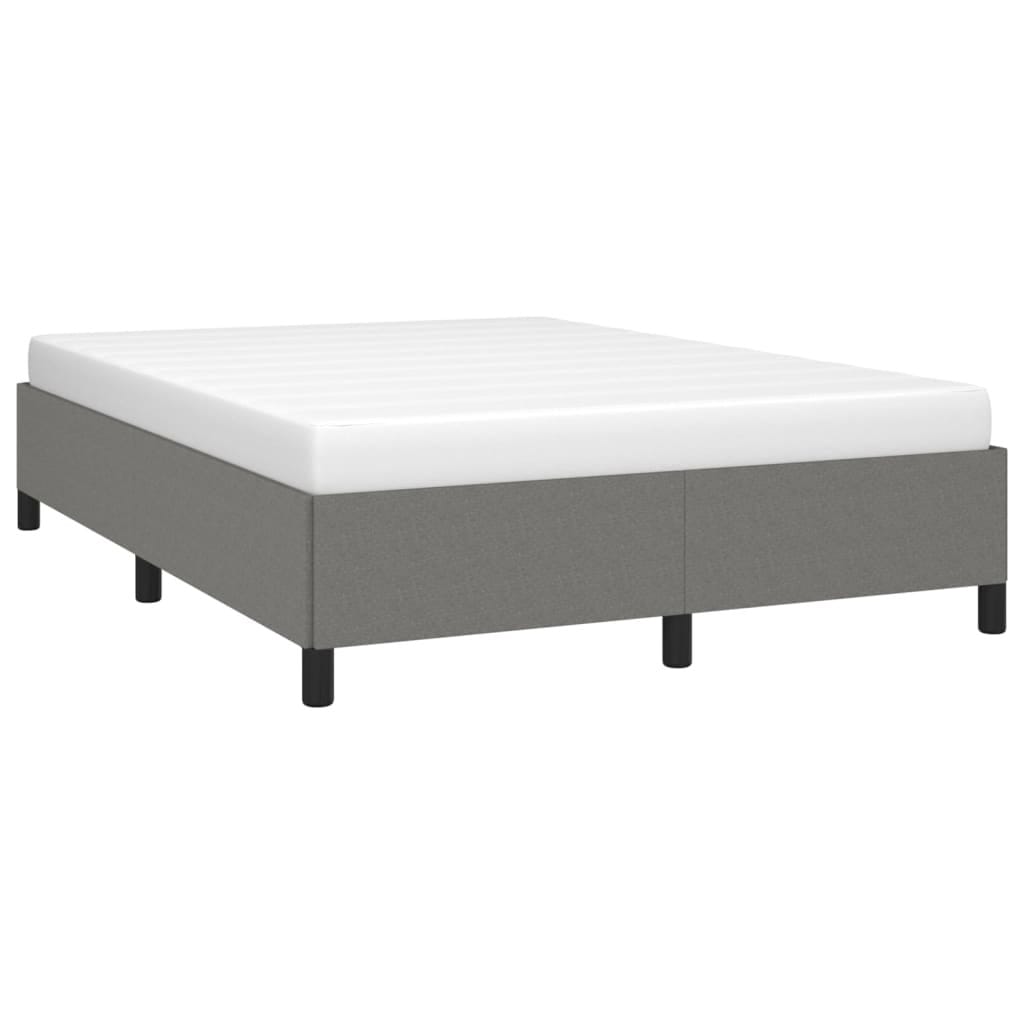 Bed Frame without Mattress Dark Gray 59.8"x79.9" Queen Fabric - Image 3