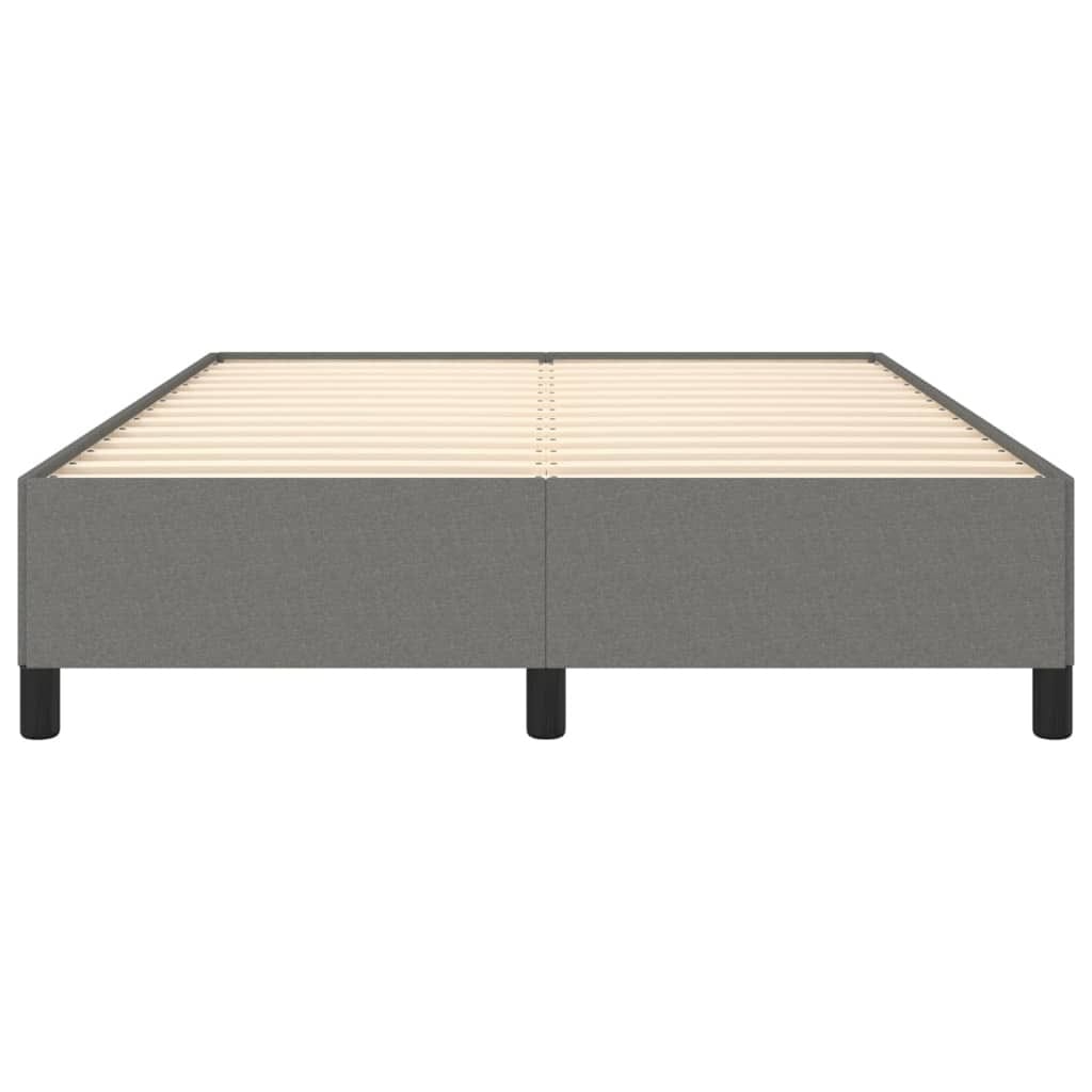 Bed Frame without Mattress Dark Gray 59.8"x79.9" Queen Fabric - Image 5