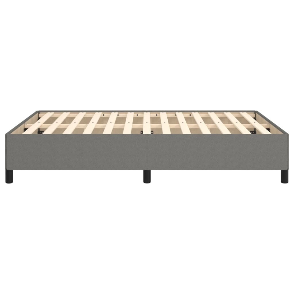 Bed Frame without Mattress Dark Gray 59.8"x79.9" Queen Fabric - Image 6