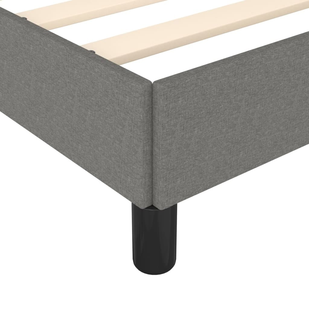 Bed Frame without Mattress Dark Gray 59.8"x79.9" Queen Fabric - Image 7
