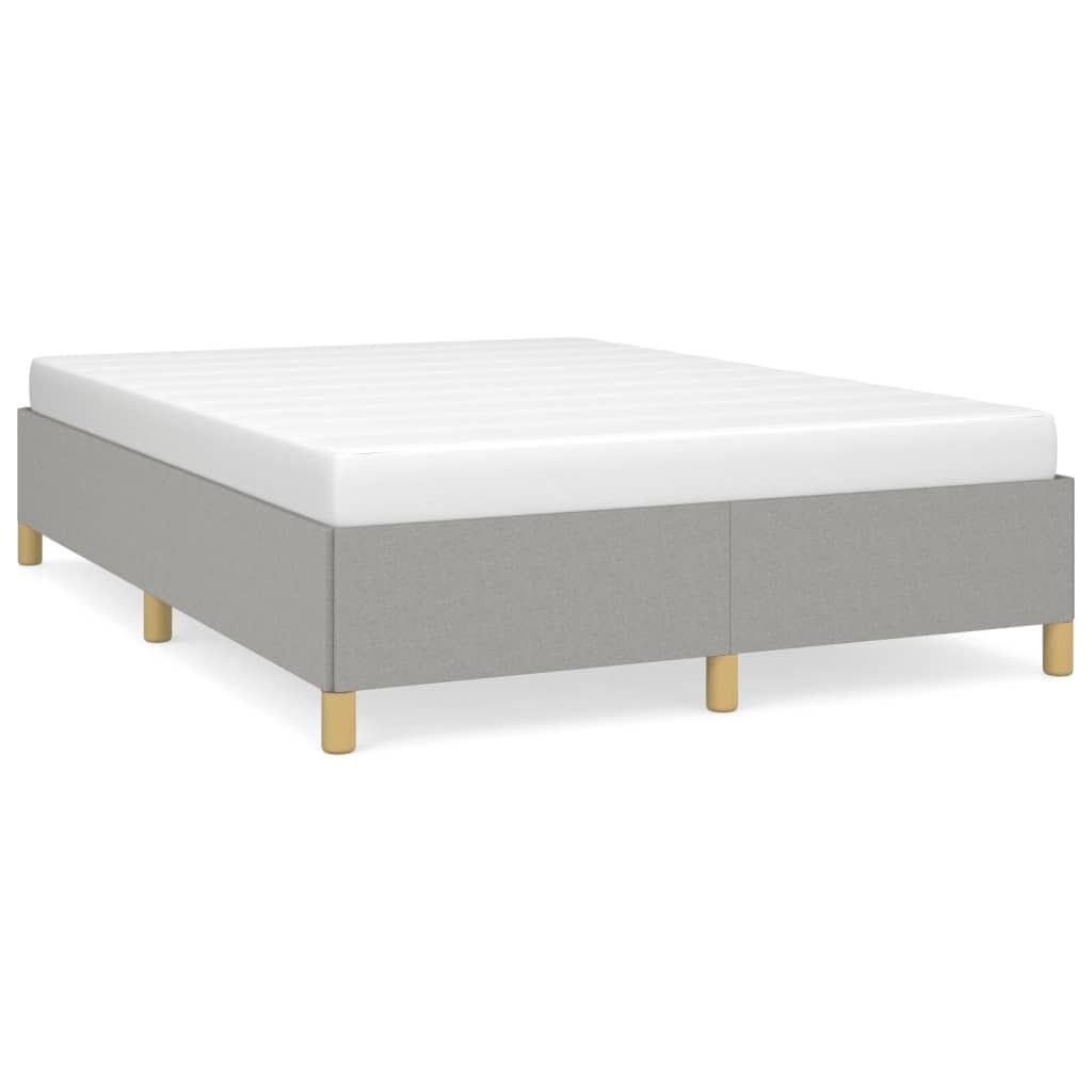 Bed Frame without Mattress Light Gray 53.9"x74.8" Full Fabric - Image 2