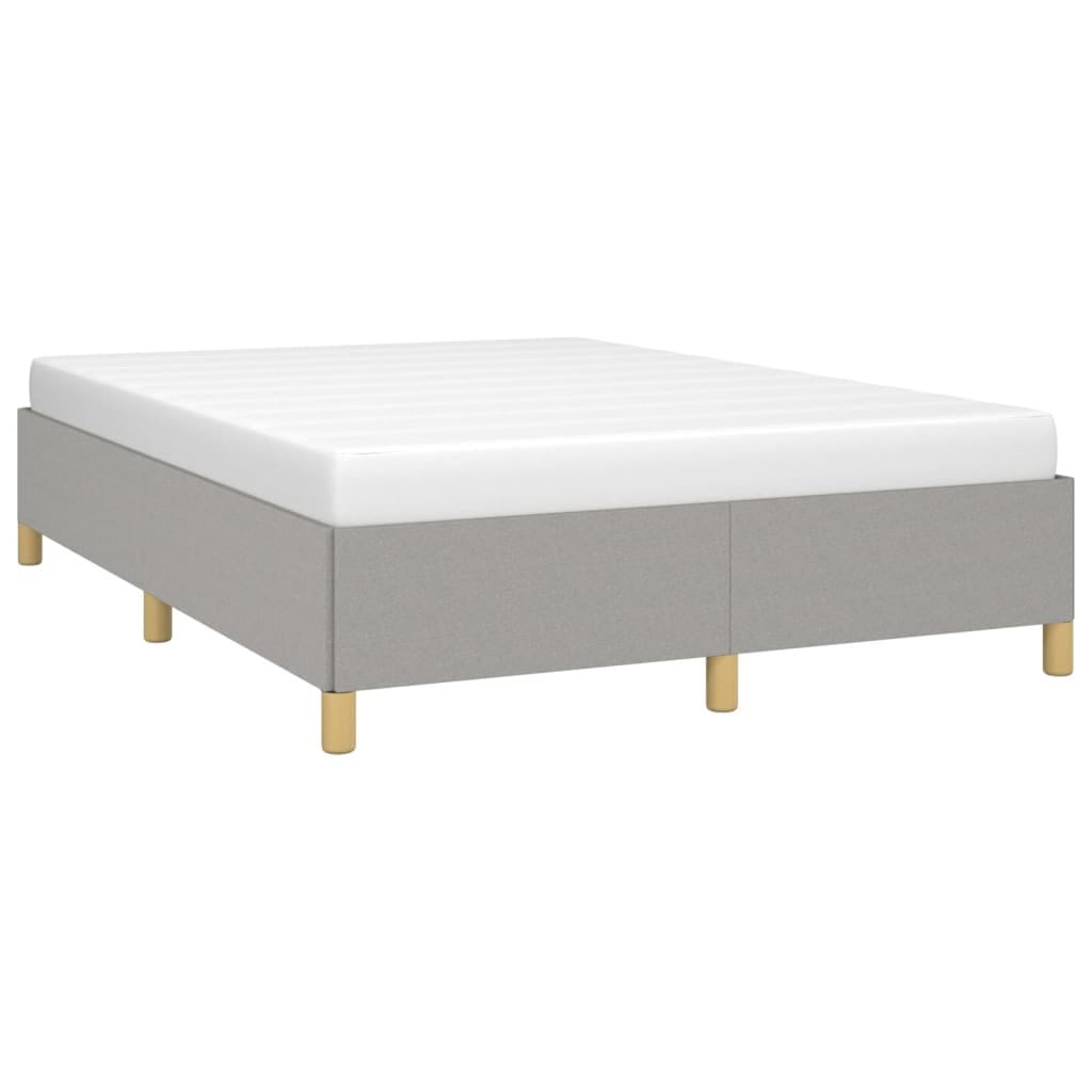 Bed Frame without Mattress Light Gray 53.9"x74.8" Full Fabric - Image 3