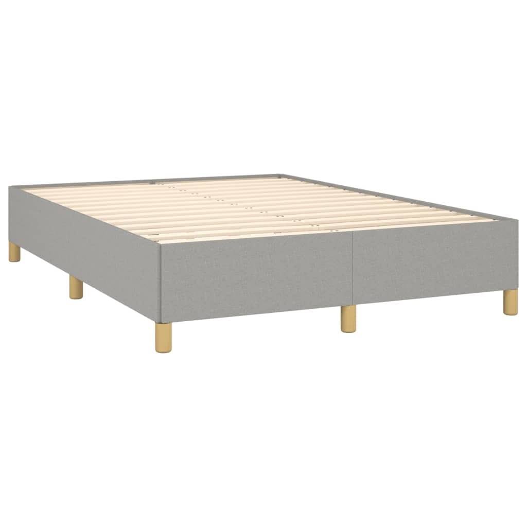 Bed Frame without Mattress Light Gray 53.9"x74.8" Full Fabric - Image 4