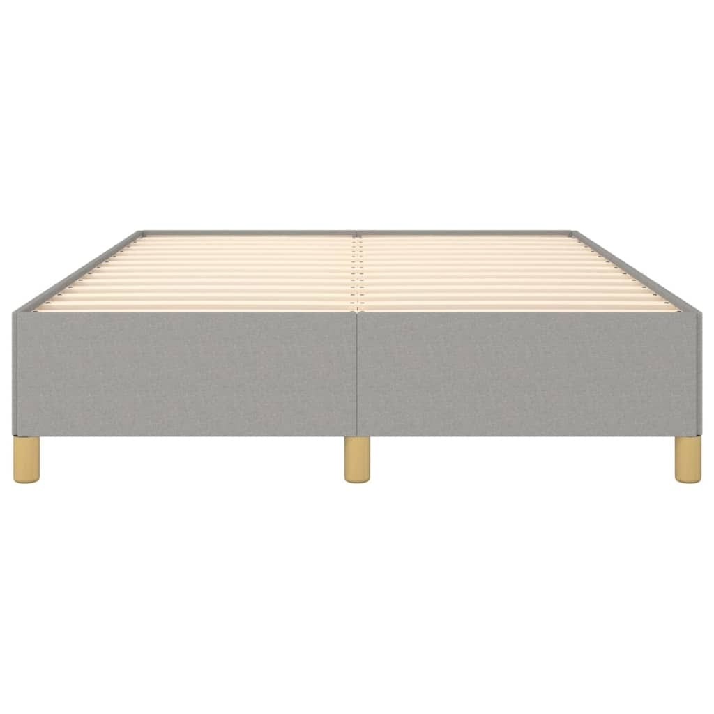 Bed Frame without Mattress Light Gray 53.9"x74.8" Full Fabric - Image 5