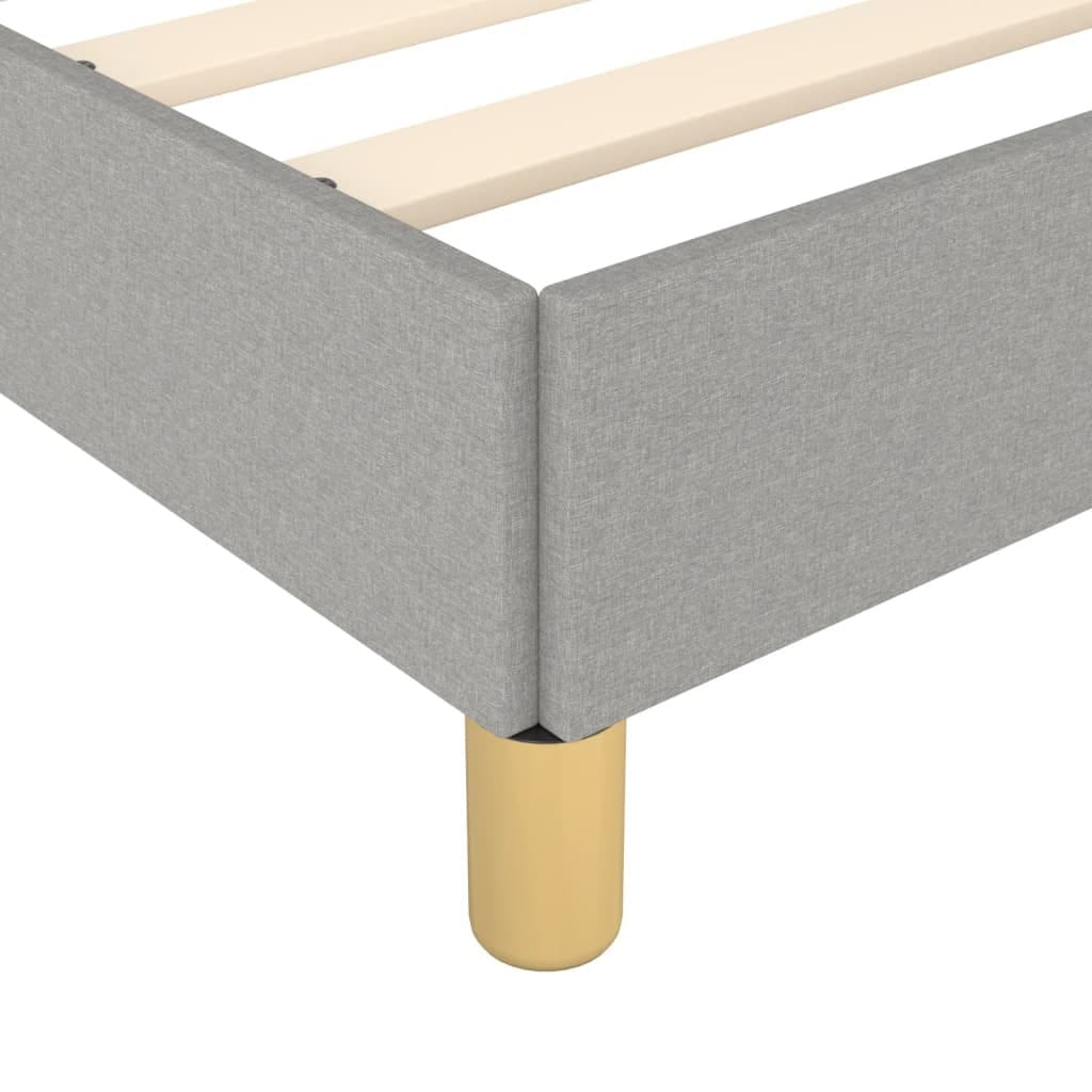 Bed Frame without Mattress Light Gray 53.9"x74.8" Full Fabric - Image 7