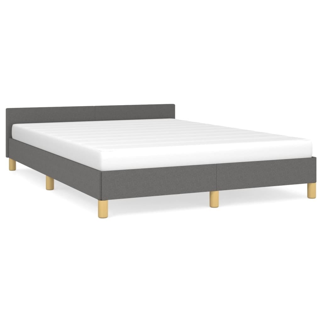 Bed Frame With Headboard Dark Gray