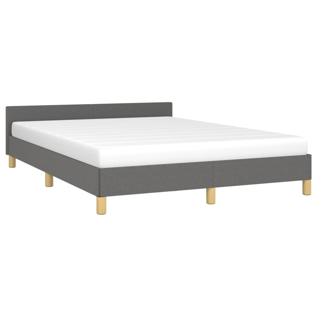 Bed Frame With Headboard Dark Gray
