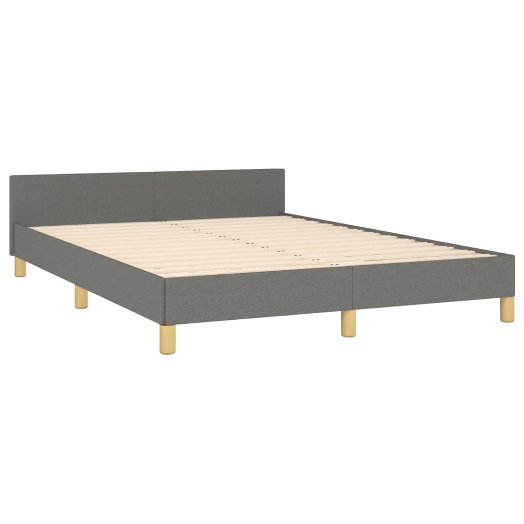 Bed Frame With Headboard Dark Gray