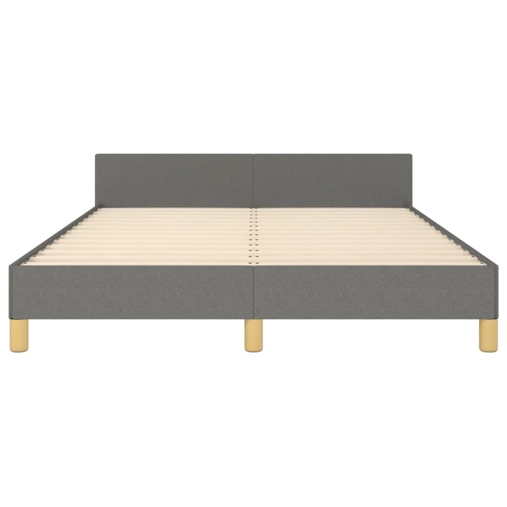 Bed Frame With Headboard Dark Gray
