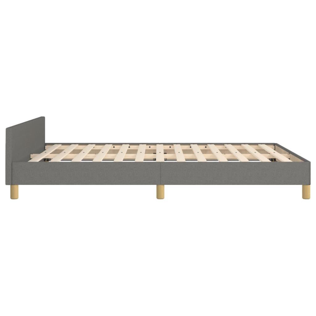 Bed Frame With Headboard Dark Gray