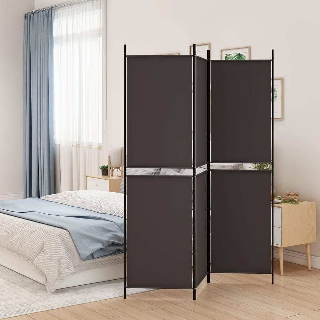 vidaXL 3-Panel Room Divider Brown 59.1