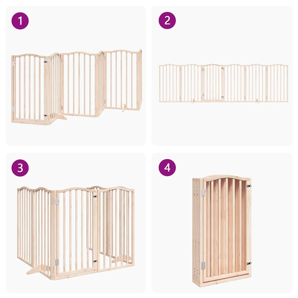 Dog Gate Set of 6 Natural Poplar Poplar wood - Image 7
