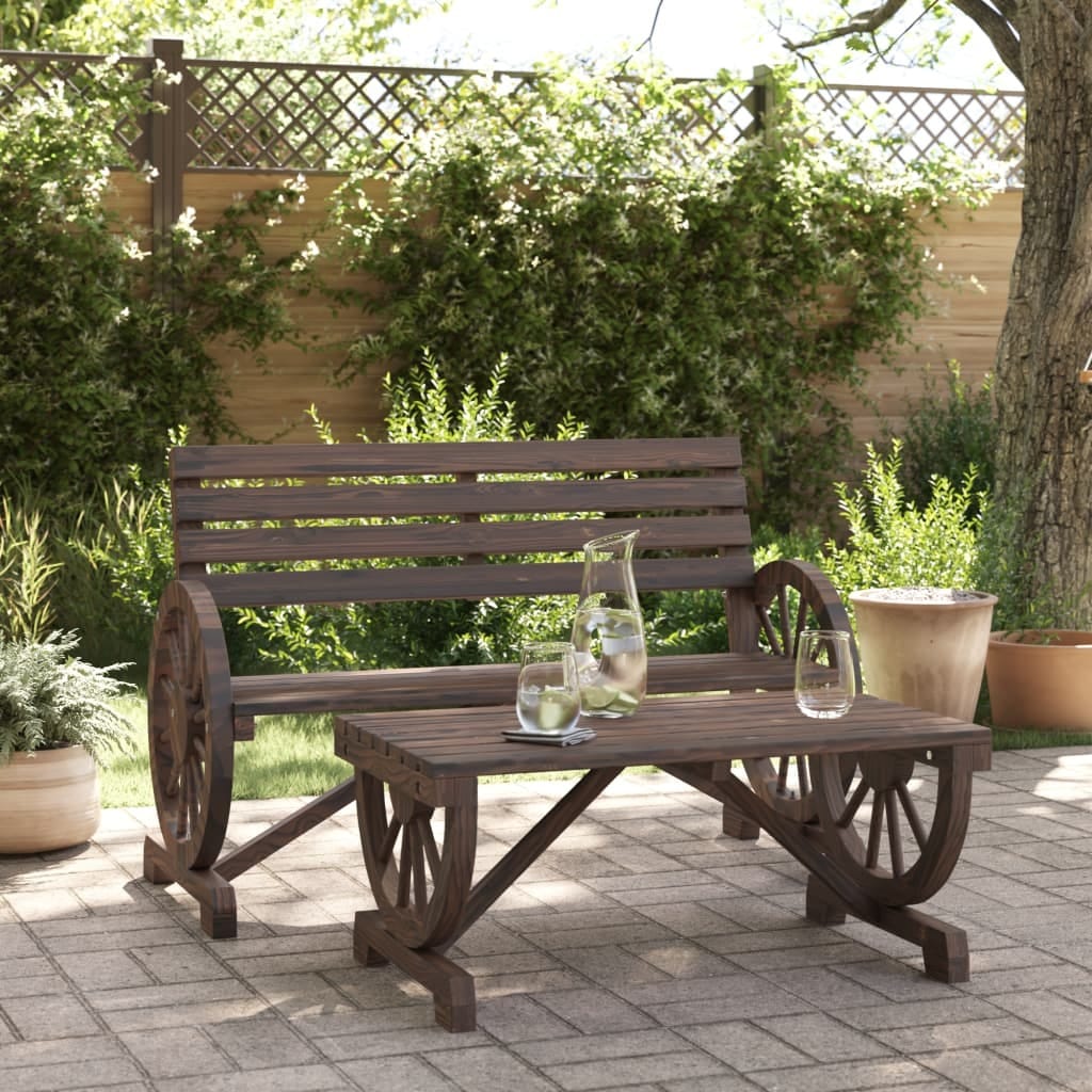 2 Piece Patio Lounge Set Solid Wood Fir