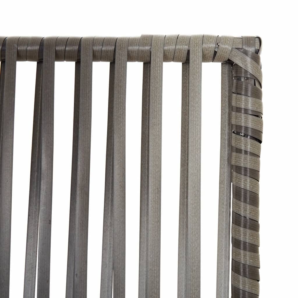 Room Divider 3 Panels Gray Poly Rattan