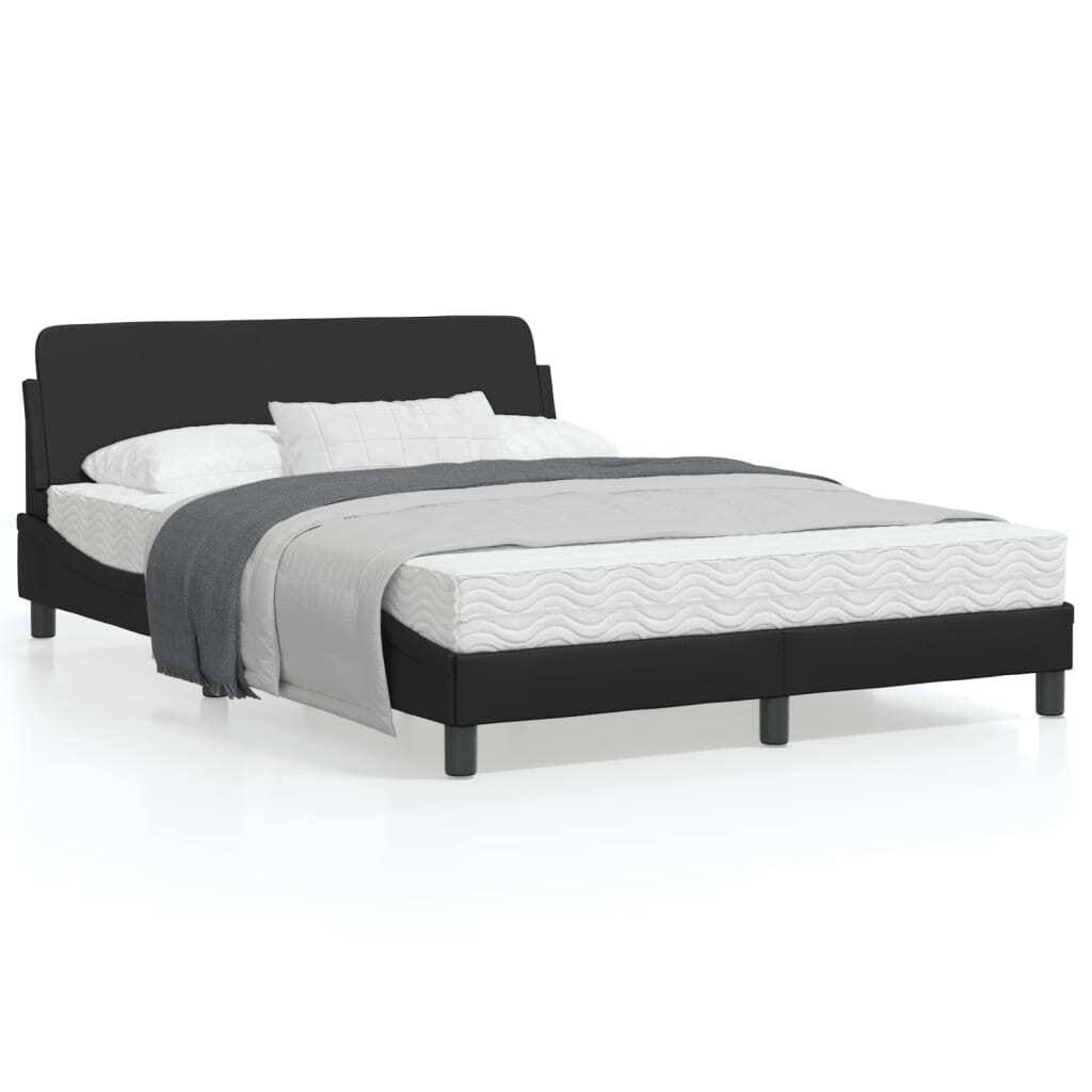 Bed Frame "Dover" Black 53.9"x74.8" Faux Leather