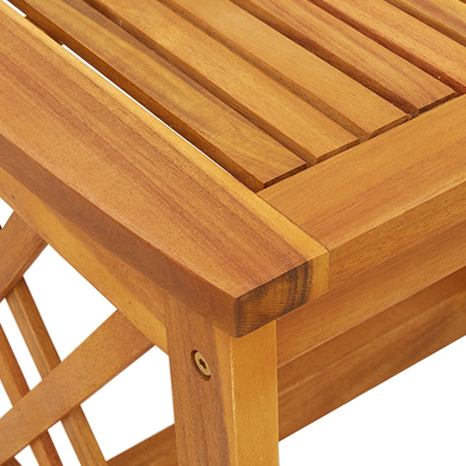 Side Table Brown Solid Acacia wood