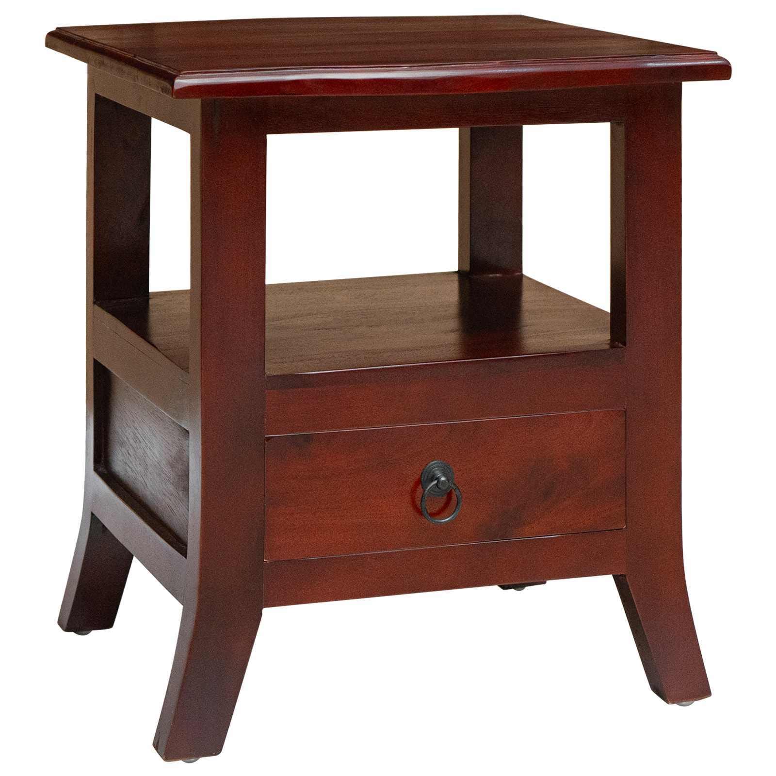 Bedside Cabinet with Drawer Brown 15.75 x 15.75 x 17.91 in - Image 2