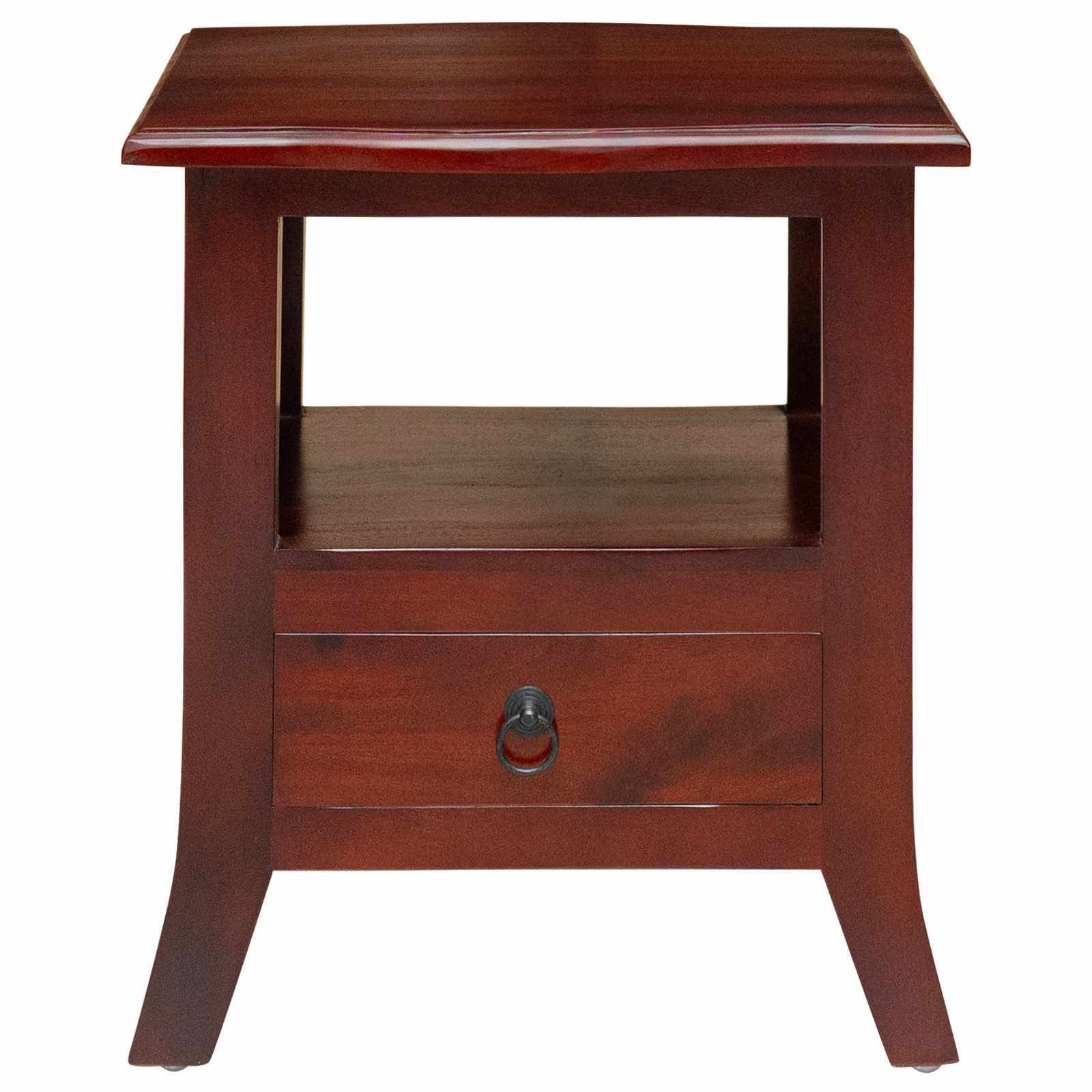 Bedside Cabinet with Drawer Brown 15.75 x 15.75 x 17.91 in - Image 5