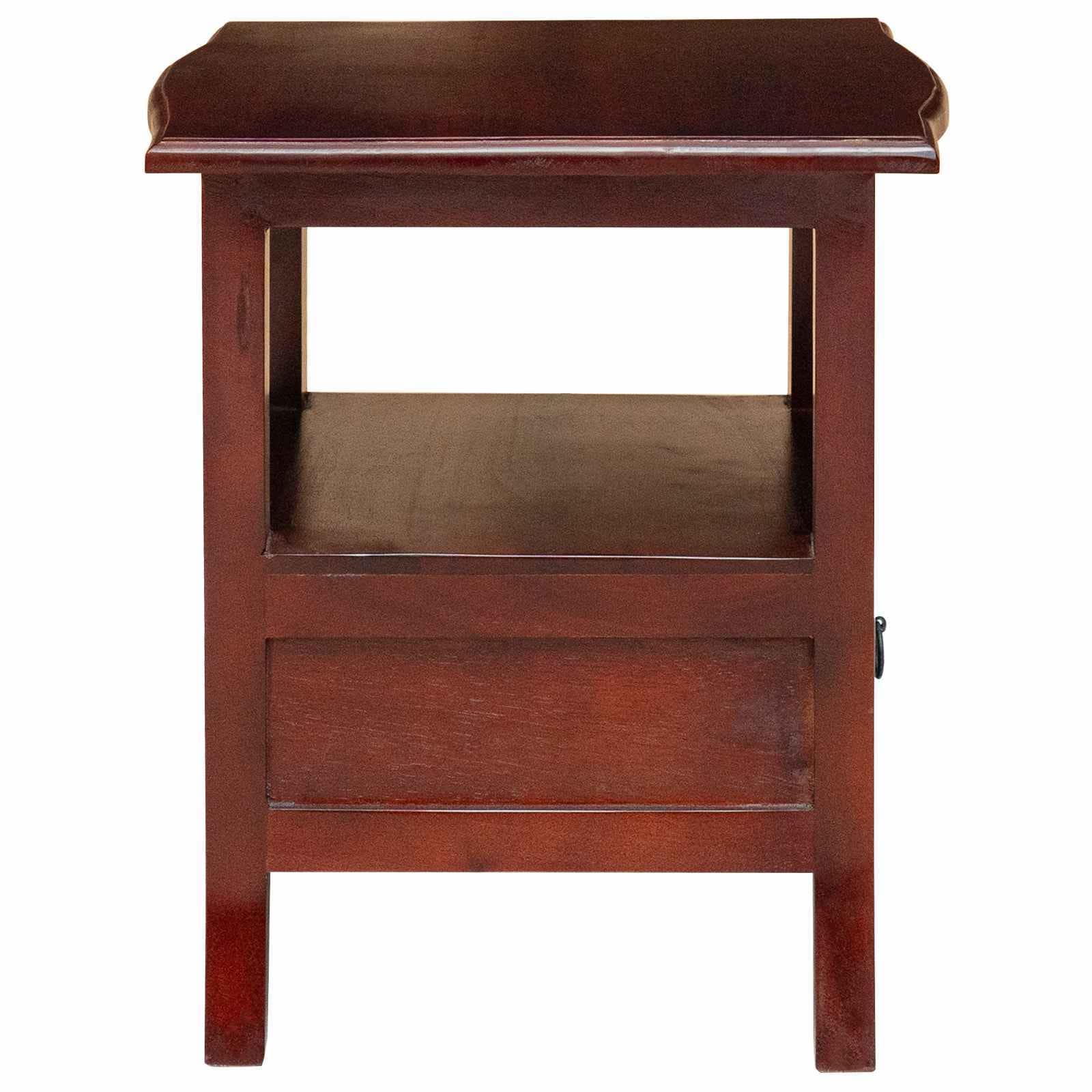 Bedside Cabinet with Drawer Brown 15.75 x 15.75 x 17.91 in - Image 6