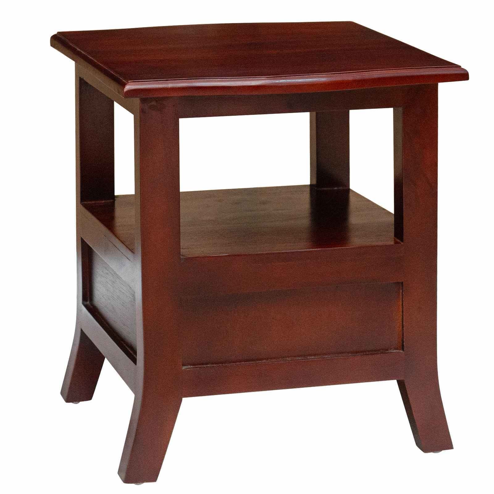 Bedside Cabinet with Drawer Brown 15.75 x 15.75 x 17.91 in - Image 7