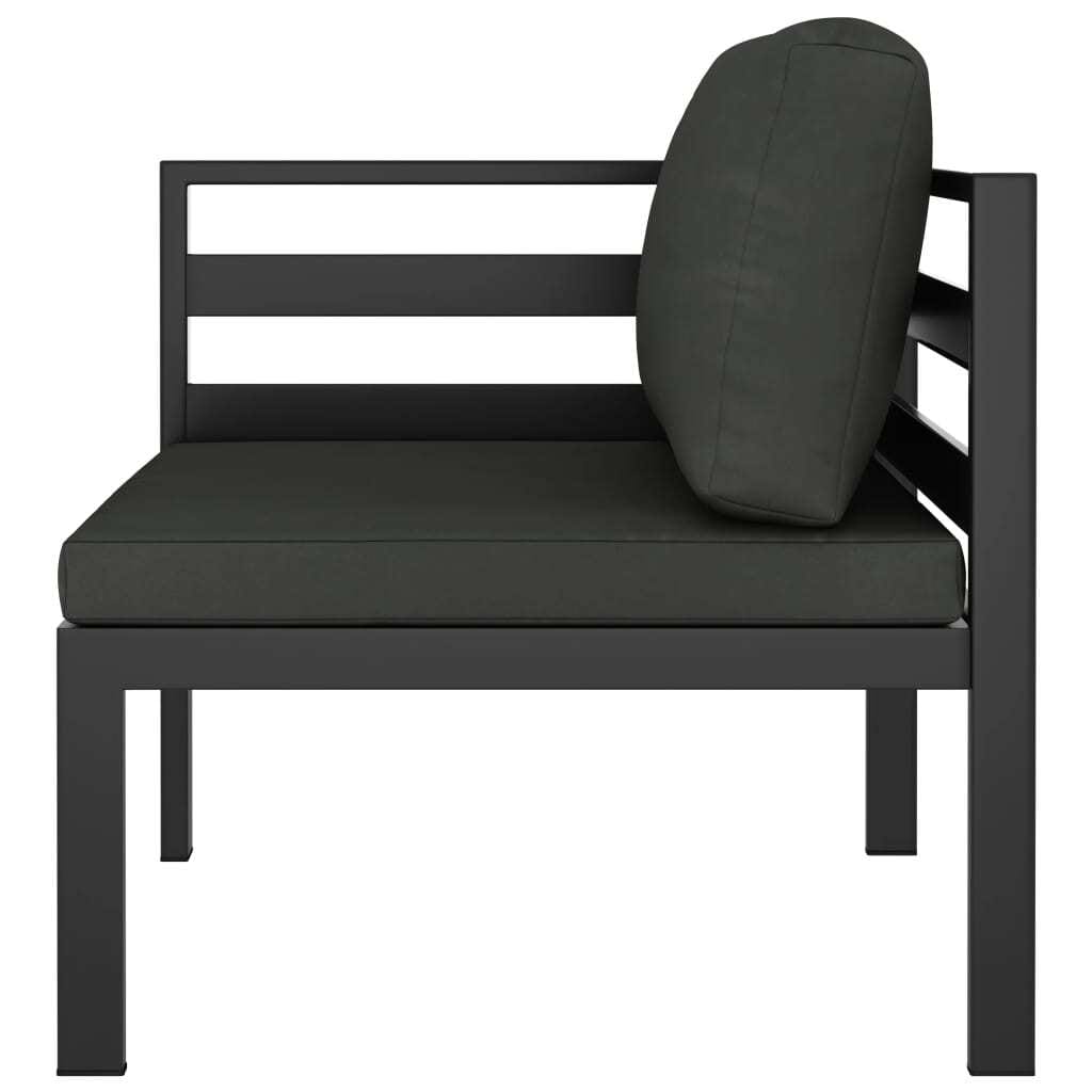 Sectional Corner Sofa 1 pc with Cushions Aluminum Anthracite - Image 2
