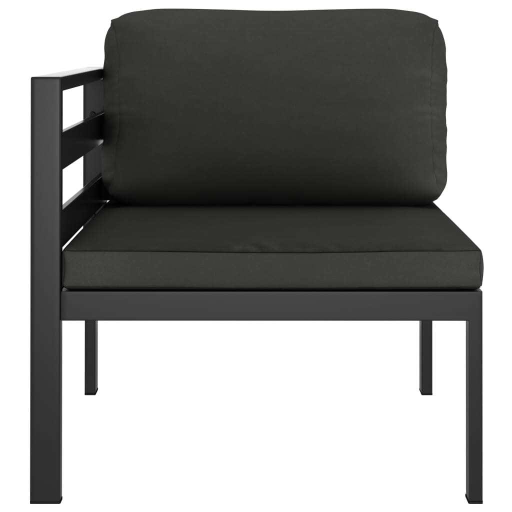 Sectional Corner Sofa 1 pc with Cushions Aluminum Anthracite - Image 3