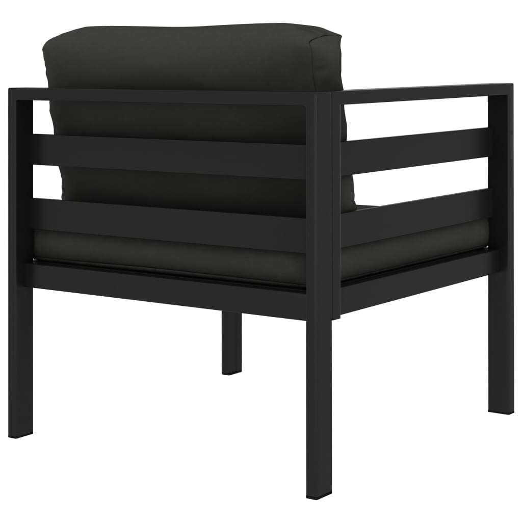 Sectional Corner Sofa 1 pc with Cushions Aluminum Anthracite - Image 4